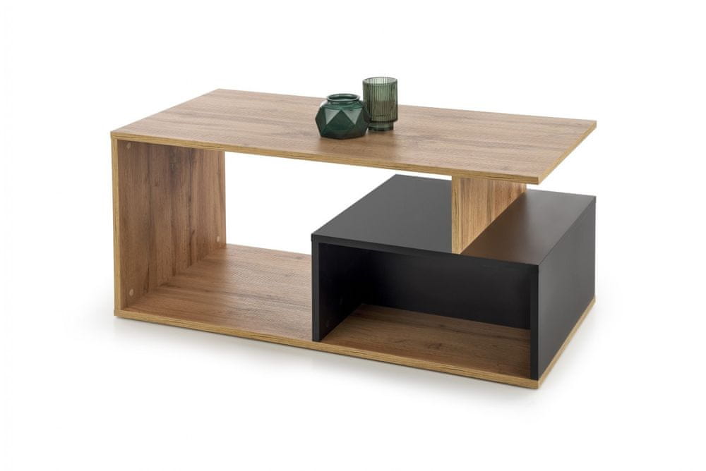 Halmar Konferenčný stôl Combo, čierna / dub wotan